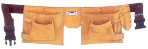 Leather Tool Apron Double Pocket
