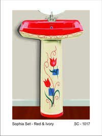 Colored Pedestal Wash Basin