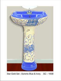 Rustic pedestal wash Basin