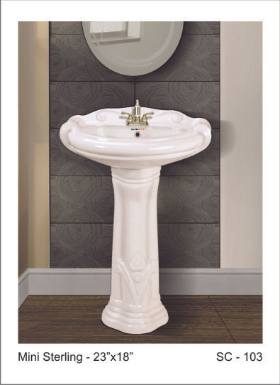 Any Color Wash Basin With Pedestal