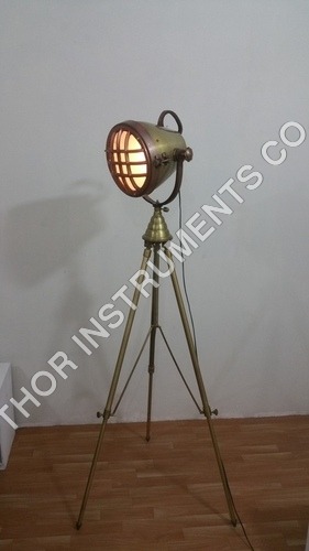 Classy Antique Brass Searchlight Modern Floor Lamp