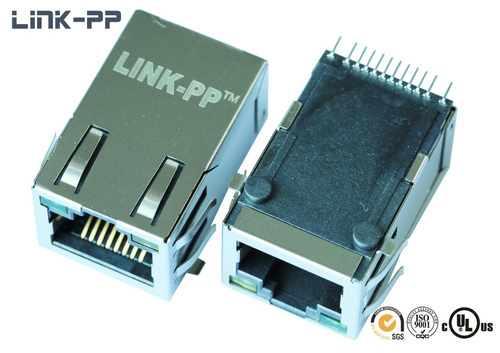 10/100 Base-T tab-up 5-6605706-1 RJ45 connector with leds