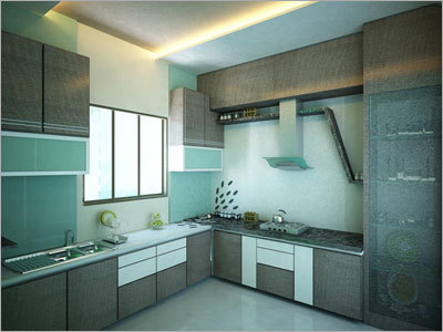 L Shaped Modular Kitchen
