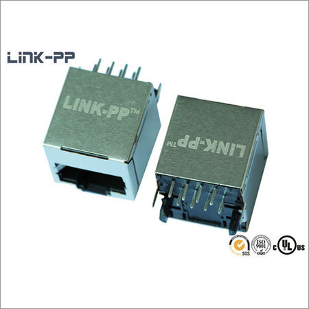 Vertical modular jack 10/100/1000Base-T 1840465-4 RJ45 Jack with leds