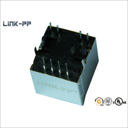 Vertical modular jack 10/100/1000Base-T 1840456-4 RJ45 Jack with leds