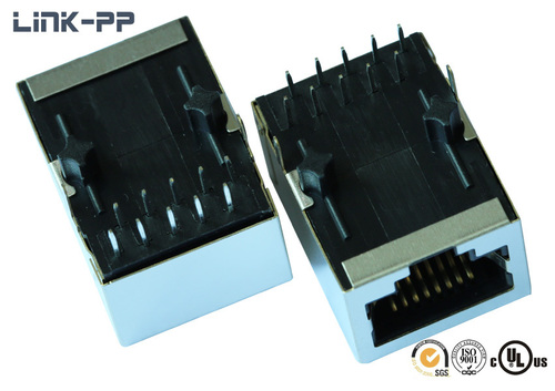 10/100/1000 Base-T tab-down HFJ11-1G01E-L12RL RJ45 connector without leds