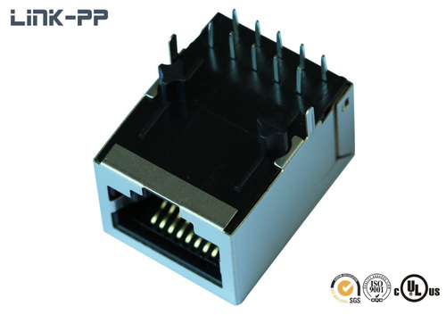 10/100/1000 Base-T Tab-Down HFJ11-1G06ERL RJ45 Connector Shielded, Female, High Speed, Durable Design