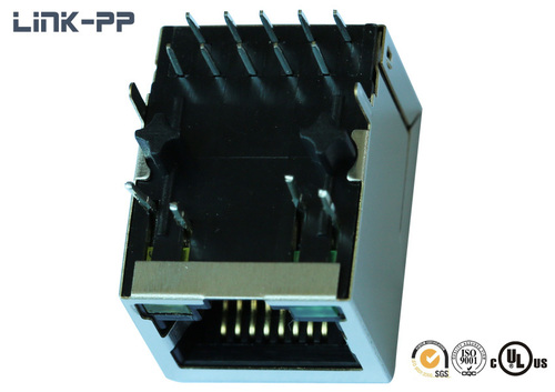 10/100/1000 Base-T tab-down HFJ11-E1G11ERL-L11RL RJ45 connector with leds