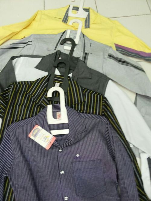 Shirt - Cotton Blend, Navy Blue, Regular Fit | Button-Down Closure, Soft Fabric, Striped Pattern