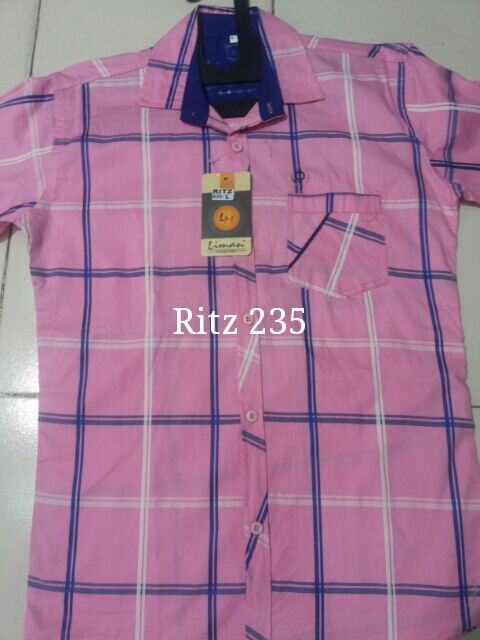 Shirt - Cotton, Medium, Pink | Collared, Checked Pattern, Soft Fabric, Comfortable Fit, Breathable, Durable Material