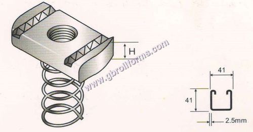 Long Spring Channel Nut