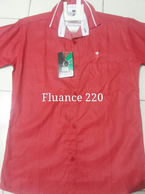 Shirt - Cotton, Size 220, Red | Button Closure, Collared, Soft Fabric, Stylish Design, Comfortable Fit, Durable, Easy to Wash, Breathable, One Pocket, Short Sleeve