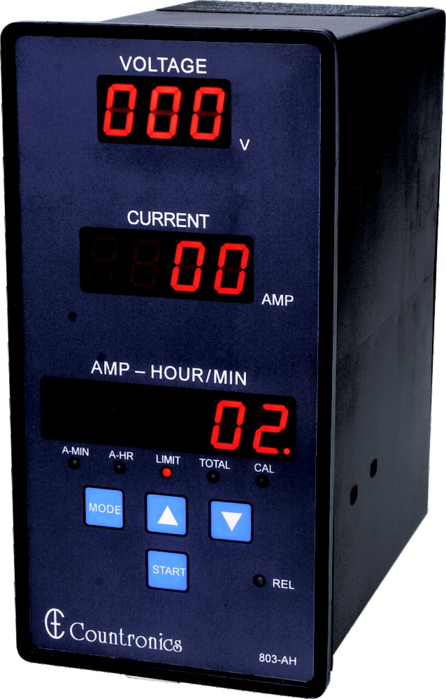 Programmable Ampere Hour Meter - Color: Black