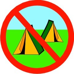NO CAMP ALLOWED
