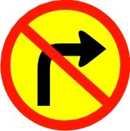 NO RIGHT TURN ENTRY
