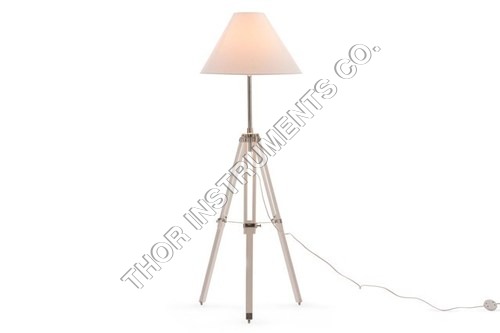 Nautical Brass Wooden Tripod Floor Lamps