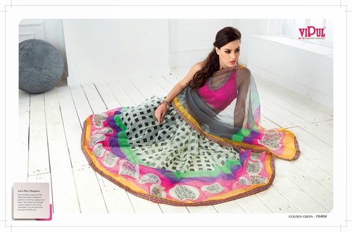 Designer Party Wear Sarees - Silk 5.5m Multicolor, Embroidery | Elegant Design, Lightweight, Washable, Party Wear