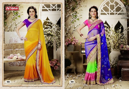 Designer Saree - Silk, 5.5 Meters Length, Yellow | Elegant Embroidery, Soft Fabric, Comfortable Wear