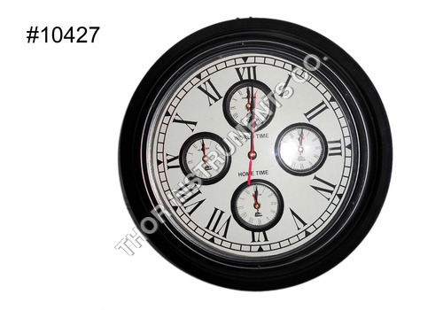 Wooden Wall Clock World Time