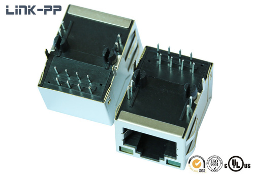 10/100/1000 Base-T tab-up 0826-1B1T-23 RJ45 connector with leds