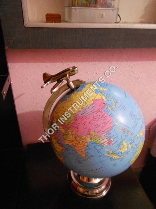 Modern Nickle Ocean Desk Globe - Metal, 13x13x18" | Decorative, Educational, Stylish, Durable