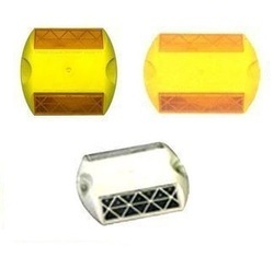 Road Studs - Plastic, 50x100mm, Yellow | Durable, High Visibility, Easy Install, Long Lasting, Safe Driving, Surface Mount, Reflective