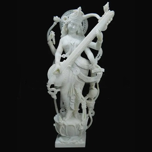 Marble Standing Saraswati Statue