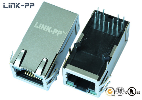 10/100/1000 Base-T tab-up 0826-1L1T-43-F RJ45 connector with leds