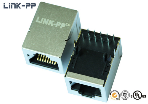 10/100/1000 Base-T tab-up 0826-1V1T-43-F RJ45 connector without leds