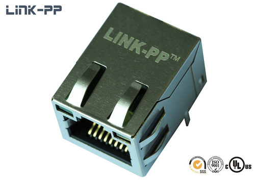 10/100/1000 Base-T tab-up 0838-1X1T-W7 RJ45 connector with leds