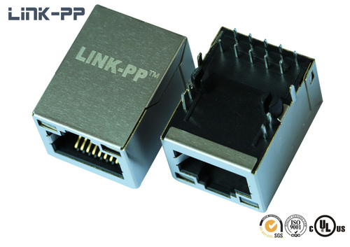 10/100/1000 Base-T tab-up L830-1J1T-43 RJ45 connector with leds