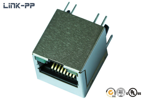 Vertical modular jack 10/100/1000Base-T V891-1XX1-Y8 RJ45 connector without leds