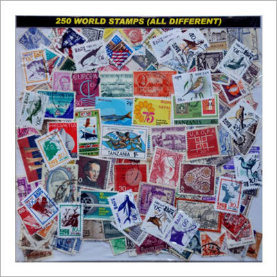 250 World Stamps - Paper Material, Variable Dimensions | Diverse Collection, Global Representation, Business Authentication, Philately