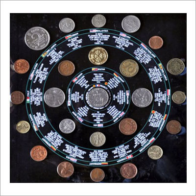 50 States, British & Post India - Metal Coins 15-30mm Diameter | Collectible Historical Coins, Corporate Gifting Display Case