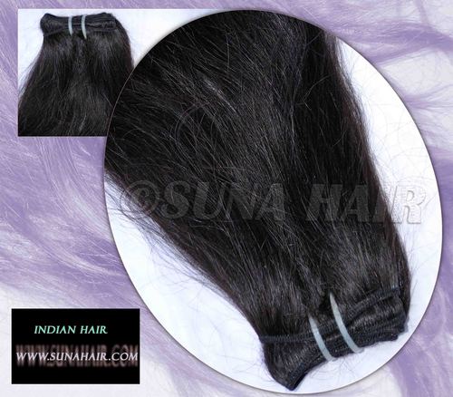 100% natural machine weft virgin silky curly remy human hair extension