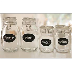 Etched Glass Canister Labels - Glass Variable Dimensions Black & White | Waterproof Heat Resistant Easy to Apply Clear Visibility Superior Finish