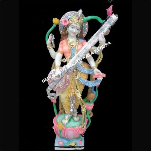 Marble Standing Saraswati murti