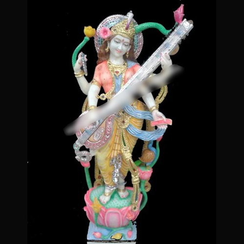 Marble Standing Saraswati murti