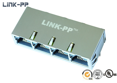 1X4 port 10/100/1000 Base-T tab-up 0826-1K4T-23 RJ45 connector with leds