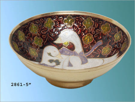 Printed Enameled Brass Bowls