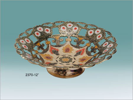 Brass Enameled Fruit Bowls