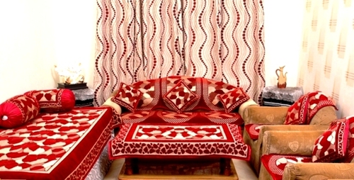 Living Room Set - Chenille Material Embroidered Pattern | Washable Tear Resistant Long Lasting Shine Colorfastness