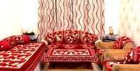 Living Room Set - Chenille Material, Embroidered Pattern | Washable, Tear Resistant, Long Lasting Shine, Colorfastness