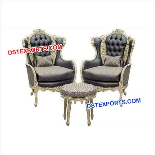 शादी चांदी नक्काशीदार सोफा सेट