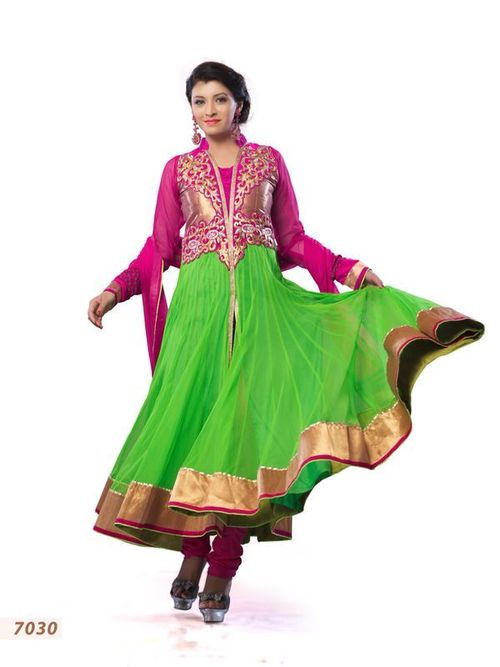 Parrot & Pink Salwar Suites
