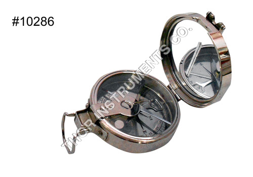 Polished Brass Lensatic Compass