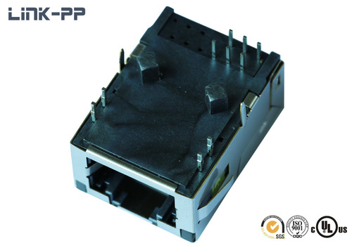 10/100Base-T tab-up low profile L829-1X1T-91 RJ45 connector with leds