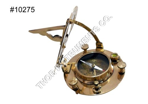 Antique Style Brass Heavy Maritime Sundail compass