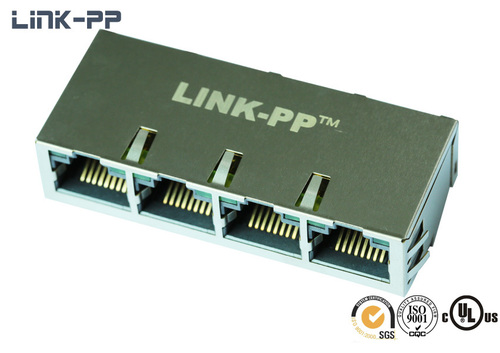 1X4 port 10 /100Base-T tab-up 08B0-1G4T-06-F RJ45 connector with leds