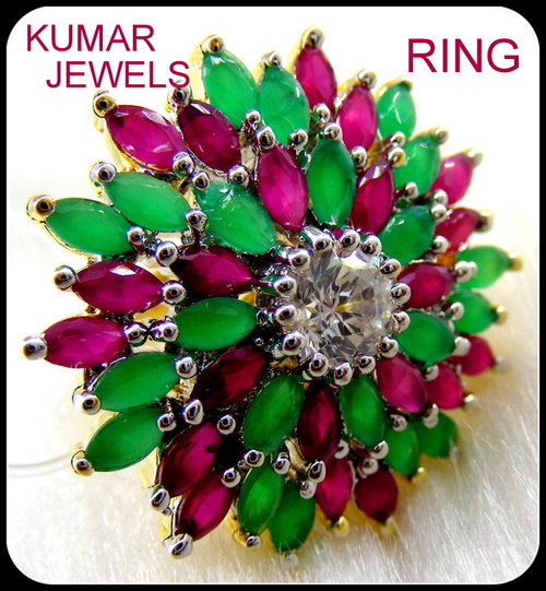 Multi Stone Finger Ring.